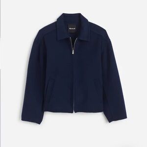 Madewell Double-Faced Rounded-Sleeve Jacket Deep Blue